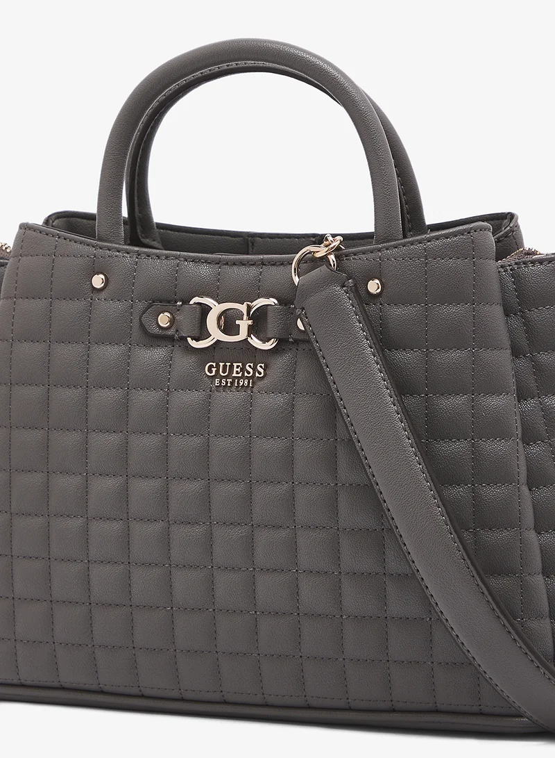 Guess Slate Nadira Girlfriend Satchel Bag for Women | Best Price UAE